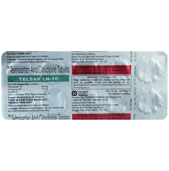 telsar ln 10mg tablet 10's